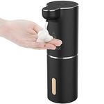 Secura Foaming Soap Dispenser, 10oz/300ml Touchless Automatic Soap Dispenser with Adjustable Volume Control, Rechargeable Hands Free Soap Dispenser for Kitchen, Bathroom (Black)