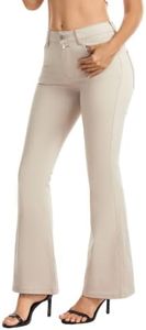 VIPONES Bell Bottom Jeans for Women Trendy 2026 High Waisted Stretchy Bootcut Wide Leg Womens Flare Jeans Classic Beige Denim Pants(1023,4)