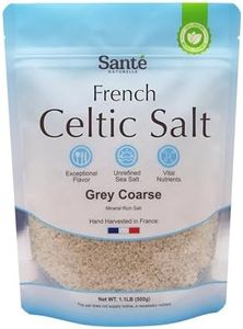 Sante Naturelle Celtic Salt Grey Coarse - 1.1lb (18oz) Unrefined French Sea Salt Organic, Rich in 82+ Minerals Salt, 100% Natural & Hand Harvested Sal Celtica