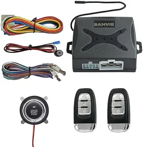 ① Car Keyless Entry System + ② Remote Engine Starter + ③ Push to Start Stop Iginition Kit Button (connect to car horn)