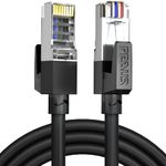 FEDUS 1000 MBPS 3 Meter High Speed RJ45 Cat5e Ethernet Patch Cable LAN Cable Internet Network Computer Cable Cord High Speed Gigabit Category 5 Wires for Modem, Router, Camera, LAN ADSL BLACK