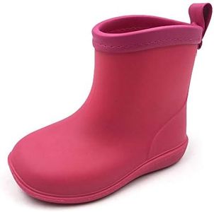 Amoji Boy's Rain Boots Toddler Rainboots Kid's Rubber Waterproof Garden Shoes Rose 5-5.5 Toddler