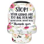 Stretchy Baby Car Seat Cover,Multiuse - Nursing Breastfeeding Covers,No Touching Sign, Shopping Cart/High Chair/Stroller Covers,Infinity Scarf,Car Seat Canopies