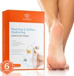 Modelones Hydrating Foot Mask for Dry Cracked Feet 6 Pack, Deep Moisturizing with Urea + Coconut Oil + Hyaluronic Acid+ Vitamin E, Repairing Foot Masks, Foot Care for Women and Men, Soft Feet Nail