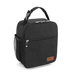 Lunch Box for Men Women Adults Small Lunch Bag for Office Work Picnic - Reusable Portable Lunchbox, Black