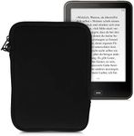 kwmobile Neoprene e-Reader Pouch Size 6" eReader - Universal eBook Sleeve Case with Zipper - Black