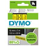 DYMO D1 Cassette 12mm Black On Yellow (Pack of 5)