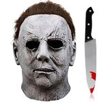 SINSEN Michael Myers Mask Halloween Scary Kills Mask Horror Latex Full Head Mask Michael Myers Mask Cosplay Costume Props
