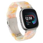 LAREDTREE Compatible with Fitbit Versa 4/Versa 3/Sense 2/Sense Band Women Men, Waterproof Resin Strap Replacement Wristband for Versa 4 / Versa 3 / Sense/Sense 2 Smartwatch（Candy Color）