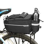 Bike Bag Back Rack Bag Waterproof Bicycle Panniers Carrier Cooler Big Capacity with Bottle Bag for Rear Rack