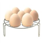 DASOSMI CREATION Egg Steamer Rack Egg Rack Steamer Trivet Basket Stand for Instant Pot 3 Quart Accessories and Pressure Cooker 3 Qt Accessories, Stainless Steel - Pack of 1