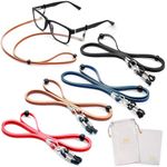 Eyeglasses Holder Strap Cord - PREMIUM ECO LEATHER Eye Glasses String Holder Chain Necklace - Glasses Cord Lanyard - Eyeglass Retainer