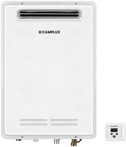 CAMPLUX Climatech 5 Tankless Water Heater Propane Outdoor 6.86 GPM Up to 8.4 GPM, 199,000 BTU On Demand Instant Tankless Hot Water Heater Propane for Whole House, IPX4 Waterproof, WA686M