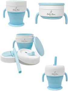 Baby's Brew The 2 in 1 Collapsible Snack and Straw Cup -Blue