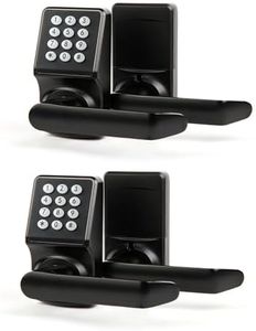 Cielsa Dawn Keypad Door Lock with Handle, 2PACK Set - Matte Black - Easy Installation for Home, Hotel - Modern Style