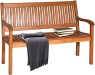 DORTALA 50'' Patio Wooden Bench, Eu