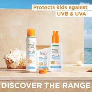 Garnier Ambre Solaire Kids Sun Mist SPF 50+ – Anti-Sand, Water Resistant, 150ml