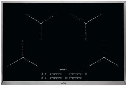 AEG IAE84411XB Autarkes Kochfeld / Induktion / Serie 7000 mit SenseBoil® / Hob²Hood / Slider-Bedienung / 80 cm / Edelstahlrahmen / 4 Kochzonen / Powerfunktion / Kindersicherung