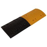 LADWA 50mm 3 Meter Durable Rubber Un-Beakable Speed Breaker/Road Hump For Road Safety - (Yellow & Black) -3 Stripes x 24 Nuts