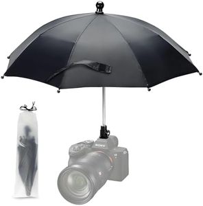 DSLR Mirrorless Camera Hot Shoe Umbrella Rain Cover Protector Sunshade - Compatible with Canon R5, R6, Niko n Z7II, Z6II, Sony A7IV,A7III,and More -19-Inch Diameter Weather Protection for Photography