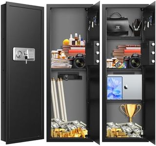 43.3" Tall Fireproof Wall Safes Between the Studs 16" Centers, Hidden Flush Wall Safe with 3 Removable Shelf, 46LB Heavy Duty Home Safe for Money, Jewelry, Passport