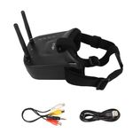 Syrisora Mini FPV Goggles 5.8Ghz 3 Inch 40CH 480x320 LCD Screen 1200mAh FPV Video Headset Glasses with Double RP SMA Antenna for FPV Racing Drone Quadcopters