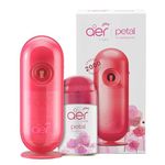 Godrej aer Matic Kit (Machine + 1 Refill) - Automatic Room Fresheners with Flexi Control Spray | Petal Crush Pink | 2200 Sprays Guaranteed | Lasts up to 60 days (210ml)