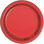 Foil Red Paper Plates, 8ct