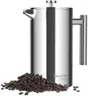 MuellerLiving French Press Coffee Maker 34oz, Stainless Steel French Press Coffee, 4 Filter Heat Resistant Double Insulated, Rust-Free, Food Grade, Dishwasher Safe Coffee Pot