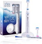 Triple Bristle Original Sonic Toothbrush | Rechargeable 31,000 VPM Tooth Brush | Patented 3 Head Design | Angled Bristles Clean Each Tooth | Dentist Created & Approved Original