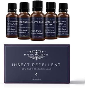 Mystic Moments Olio Essenziale Kit Iniziale - Repellente per Insetti 5 x 10ml - 100% Puro