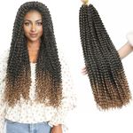 LOHXINHAIR 24 Inch 7 Packs Passion Twist Hair Water Wave Crochet Hair Pre Looped Bohemian Braids for Black Women