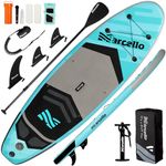 Paddle Board, Inflatable Stand Up Paddle Board, 10‘6×33"×6" Ultra-light SUP Board with Hand Pump, Leash, Repair Kit, Waterproof Phone Case and Backpack, Paddle Board for Adults