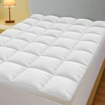 SLIMELODY Mattress Topper Queen Pillow Top Extra Thick Mattress Pad with 8-21 Inch Deep Pocket, 900GSM Soft Breathable & Plush Down Alternative Overfilled Mattress Cover Protector, 60 x 80 Inch