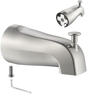 Gold Hao The Bathroom Universal Slip-On Tub Spout with Diverter - 5" Bath Tub Faucet with Diverter, Easy to Install & Save Water Leaks in Minutes, Fit 5/8" Copper Pipe