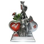 DUL DUL � Silver Valentine Gift Decorative showpiece,Engagement Gifts,Marriage Gifts,Romantoc Lover Couple Showpiece for Home Decor Plastic Showpiece