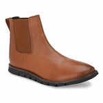 Legwork Men's Leather Chelsea Boots For Men And Boys (10_Tan With Black Belt)