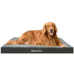 Nepfaivy Dog Bed Large XL - Waterproof Orthopedic Memory Foam Extra Large Dog Bed for Large Dogs, Dog Crate Bed with Removable and Washable Cover, 105 x 70 x 7.5cm