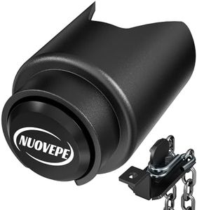 NUOVEPE Trailer Lock Fits 2 Inch Couplers, Secures Safety Chains Anti-Theft Ball Hitch Lock, Pry-Resistant & Heavy-Duty Trailer Hitch Locks for RV | Boat | ATV | Utility Trailer (Black)