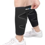 Wisesso Calf Brace for Torn Calf Muscle, Calf Compression Sleeve for Men and Women, Shin Splint Brace fit for Swelling, Varicose Vein Pain Relief, Running, Hiking, Fitness, 2 Pack