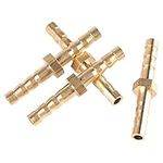 4 Pcs Brass Fitting Hose Barb 4-4mm Tail Reducer Reducing Plug Connector Barb Reducer Hose Barb Barbed Hose Fittings Tail Reducer