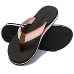 Women's Orthotic Flip Flops with Soft Waterproof Platform and Anti-Slip Sole,Casual Thong Sandals for Women,Comfortable Beach Sandals with Arch Support for Girl Ladies