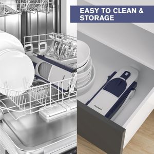 SUPMAKIN Mandoline Vegetable Slicer – Adjustable, Blue