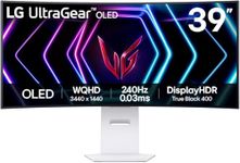 LG UltraGear OLED Gaming Monitor 39GS95QE-W (Excl.)– Curved UWQHD 1440p WOLED 39 inch, 240Hz, 0.03ms, 275 - 1300nits, AMD FreeSync Premium Pro, HDR True Black 400, DP 1.4 with DSC, HDMI 2.1, White