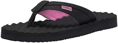 Flojos Women's Blair 2.0 Flip-Flop, Black/Pink, 10