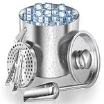 Ice Bucket, Homeasy Ice Bucket for Home Bar 3L Stainless Steel Double Wall Bar Ice Bucket Set with Lid, Tongs, Scoop and Strainer Keeps Ice Cold & Dry Great for Bar, Party, Beer, Champagne and Wine