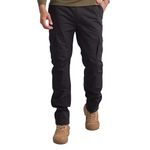 MOUNTMILLER Men's Solid Ripstop Tactical Cargo Pants | Water Repellant | Multi-Pocket | UV Protective | Abrasion-Resistant | Ideal for Outdoor, Hiking & Trekking