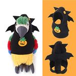 SEIS Bird Bat Costume with wings Funny Halloween Small Pet Hoodie Pumpkin Parrot Apparel Winter Clothes for Parakeet Cockatiel Sun Conure (S (Chest circumference 3.9"/10cm))