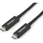 StarTech.com TBLT3MM1MA Thunderbolt 3 Cable – 3 ft / 1m – 4K 60Hz – 40Gbps – USB C to USB C Cable – Thunderbolt 3 USB Type C Charger, Black