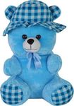 R K Gift Gallery Stuffed Spongy Hugabble Soft Cute Cap Teddy Bear - 30 cm (Blue)